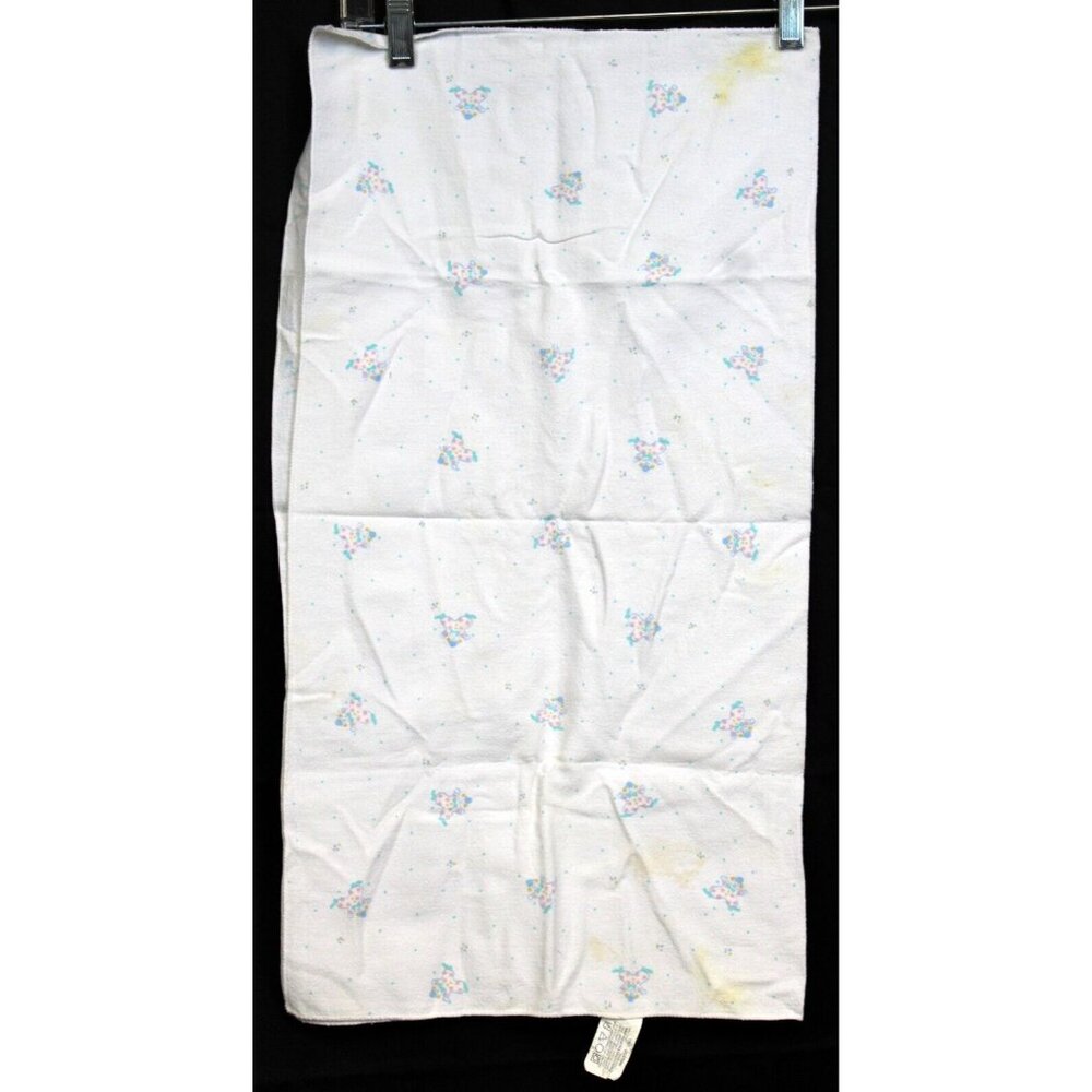Cotton Receiving Blanket White Baby Clown Circus Pastel Polka Dot Flannel